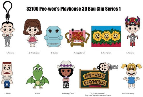 Pee-Wee Herman 3D Bag Clip Series 1 24ct PDQ Display