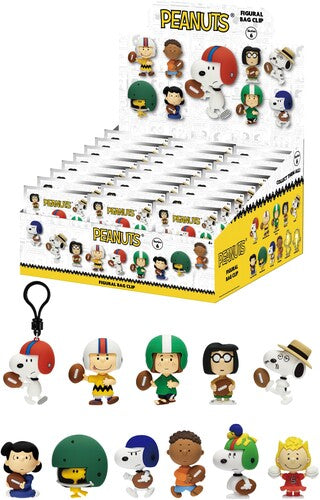 Peanuts Football Theme 3D Foam Bag Clip Series 6 24ct PDQ Display