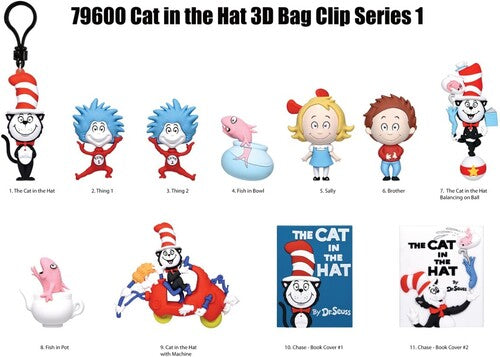 The Cat in the Hat 3D Foam Bag Clip Series 1 24ct PDQ Display
