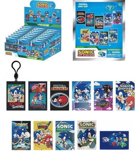 Sonic Game Covers 3D Foam Bag Clip Series 7 24ct PDQ Display