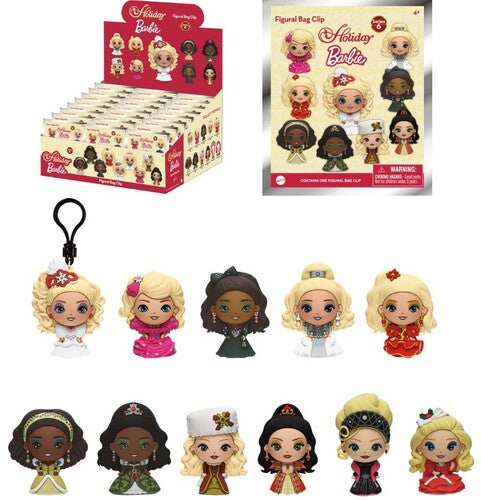 Holiday Barbie 3D Foam Bag Clip Series 6 24ct PDQ Display
