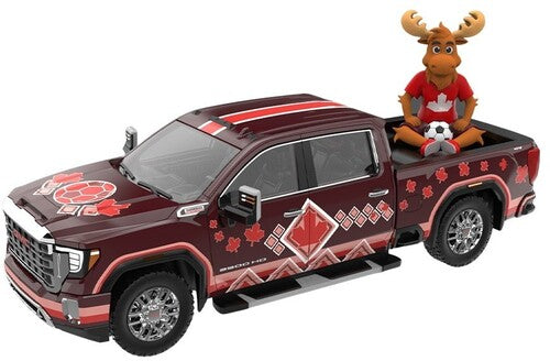 1:64 Internationa Soccer Celebration 26 - 2022 GMC Sierra 3500 HD Canada Tribute with Moose Figurine (Hobby Exclusive) Die-Cast Car