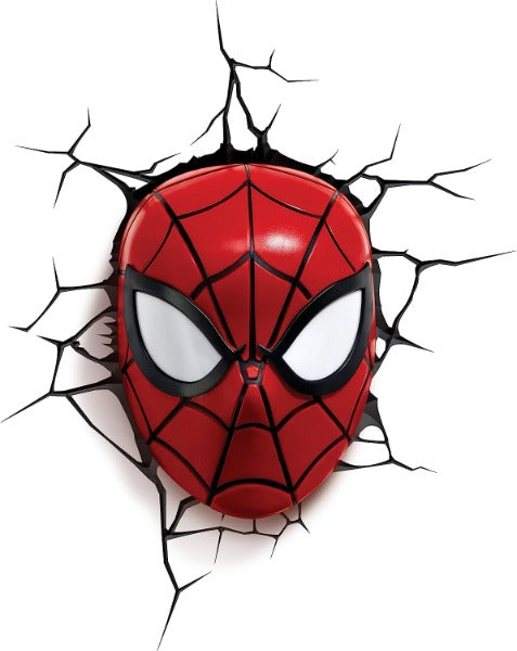 Marvel Spider Man Mask 3D Wall Light