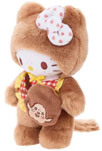 Sanrio Hello Kitty x Monchhichi Hello Kitty in Gingham Checker Costume 7-Inch Plush