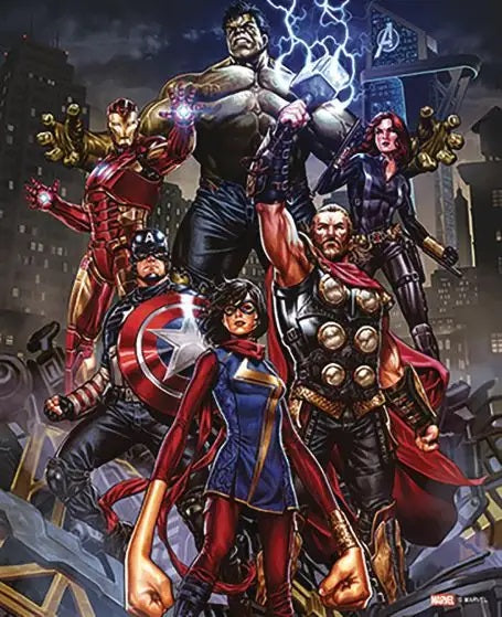 Marvel Avengers Group Wood 16in Wall Art