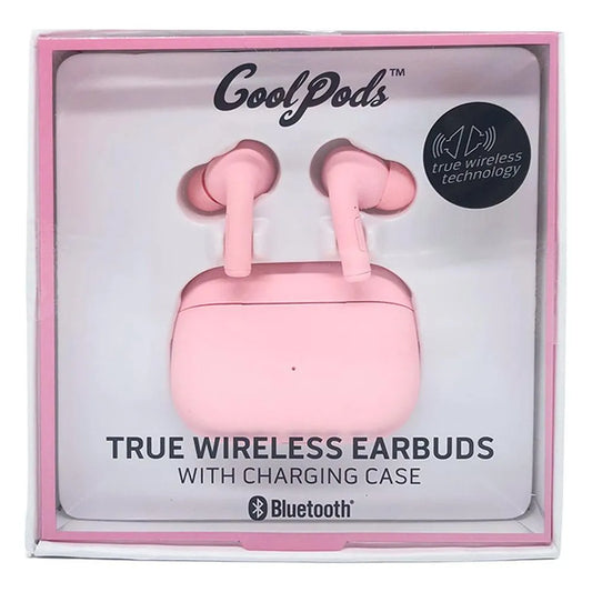 CoolPods True Wireless Earbuds with Charging Case - Pink
