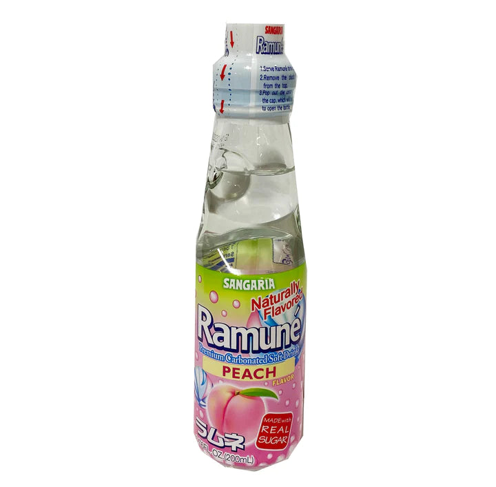 Sangaria Ramune - Peach Flavor 6.76oz
