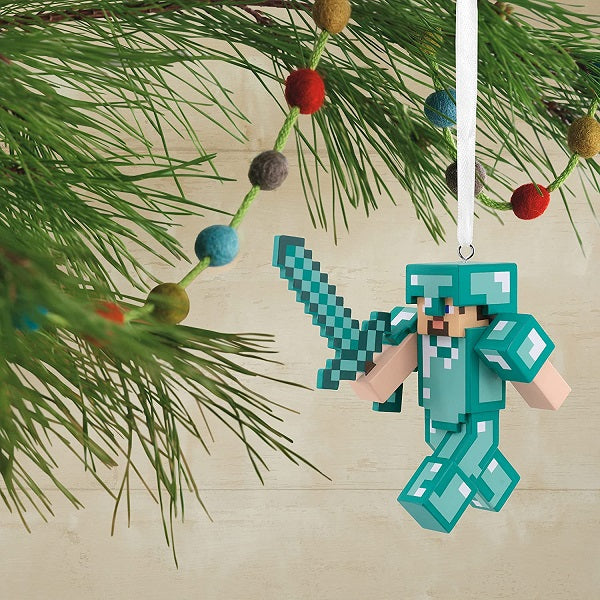 Hallmark Minecraft Steve in Diamond Armor Christmas Ornament