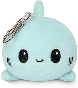 Happy Blue Shark Plush Keychain