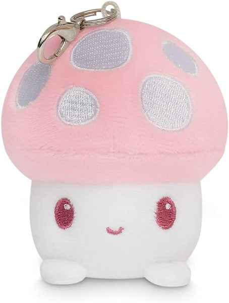 TeeTurtle - Plushie Charm Keychain - Happy Light Pink Mushroom