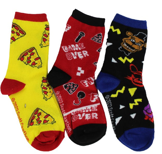 Five Nights at Freddy's Characters Crew Socks 3-Pack
