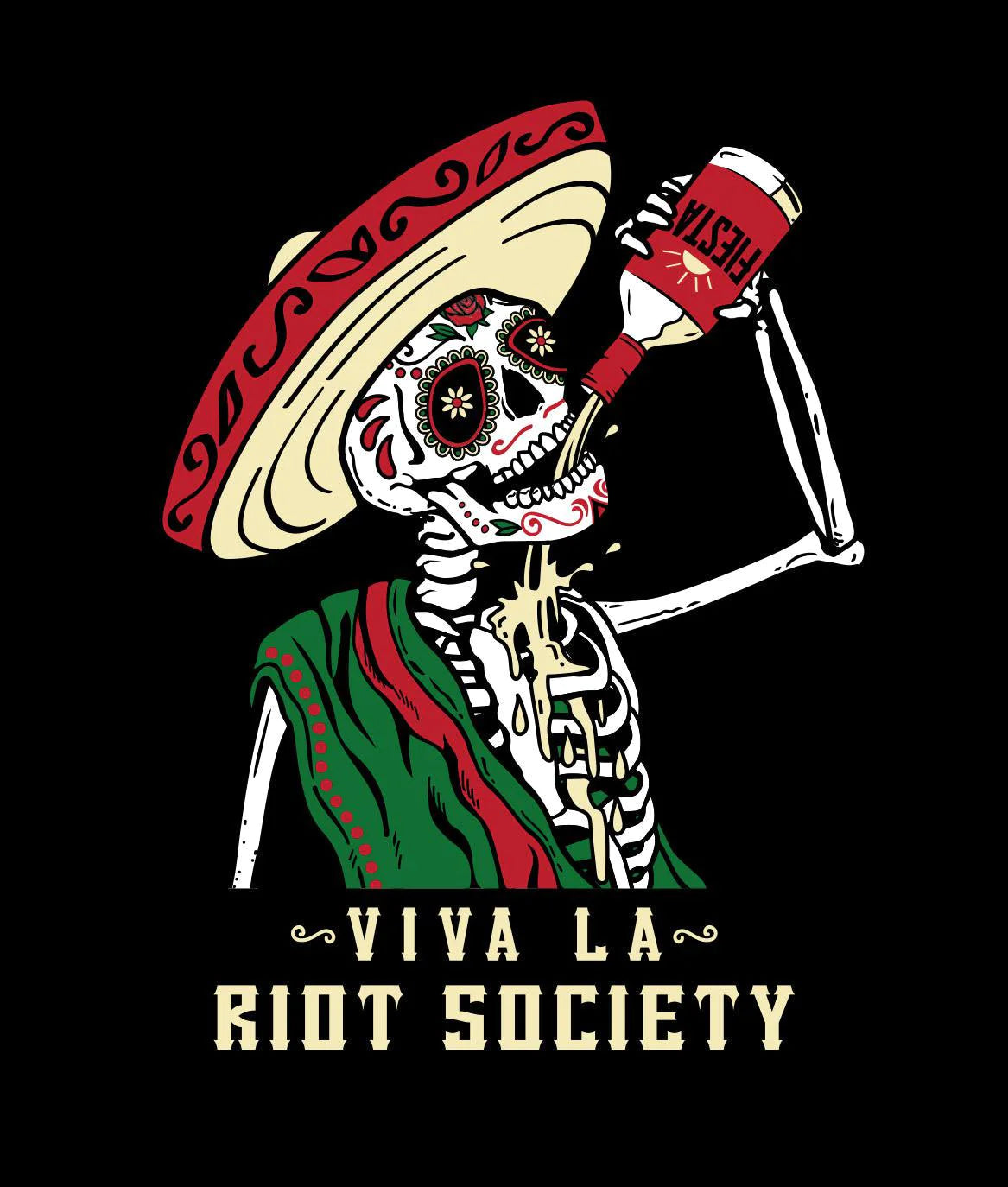 Viva La Riot Society Skeleton T-Shirt