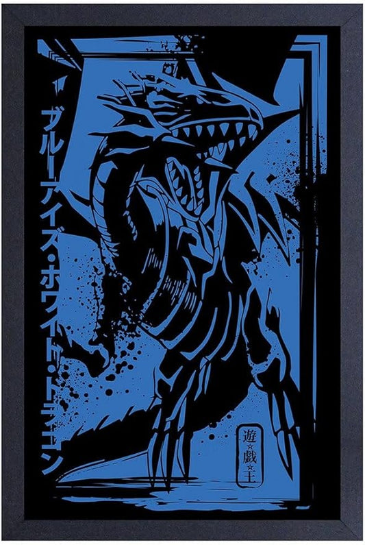 Yu-Gi-Oh Blue-Eyes White Dragon - 11 x 17 Framed Wall Art