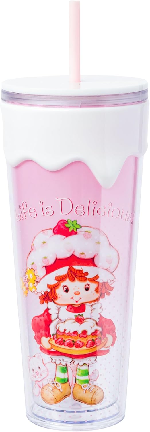 Strawberry Shortcake Vintage Life is Delicious 3D Sculpted Drip Tumbler