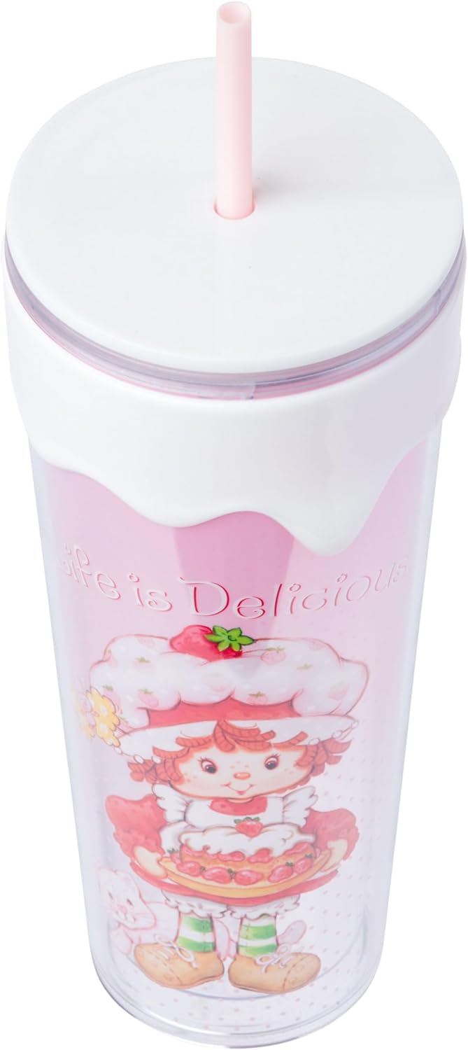 Strawberry Shortcake Vintage Life is Delicious 3D Sculpted Drip Tumbler