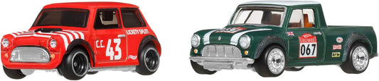 Hot Wheels Premium Car Culture Pack with Two 1:64 Scale Vehicles, Unique Couples, Real Riders, Metal/Metal Chassis, Collectors Toy
