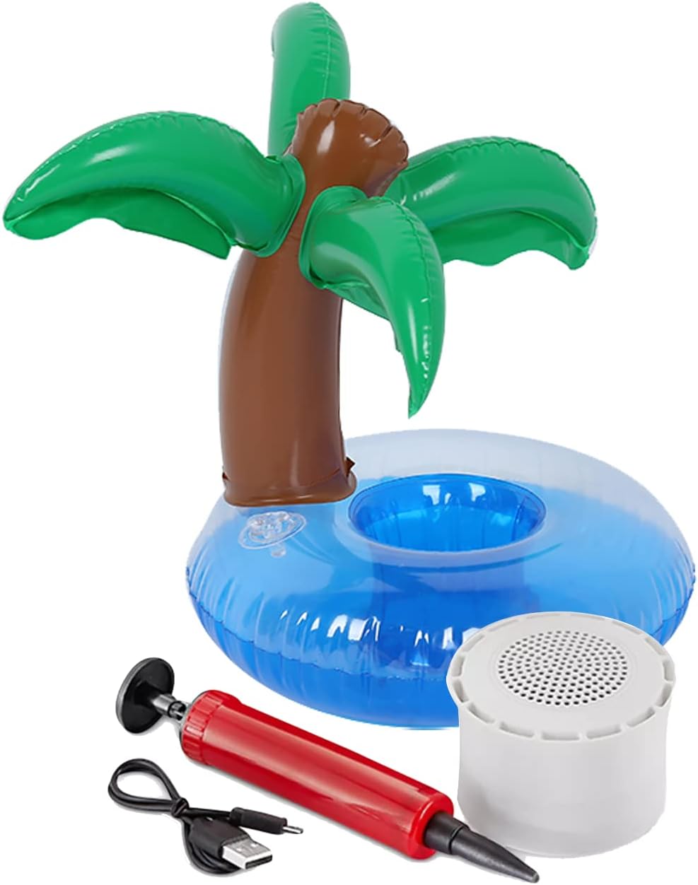 Aqua Jams Floating Speaker & Cup Holder - Palm Tree