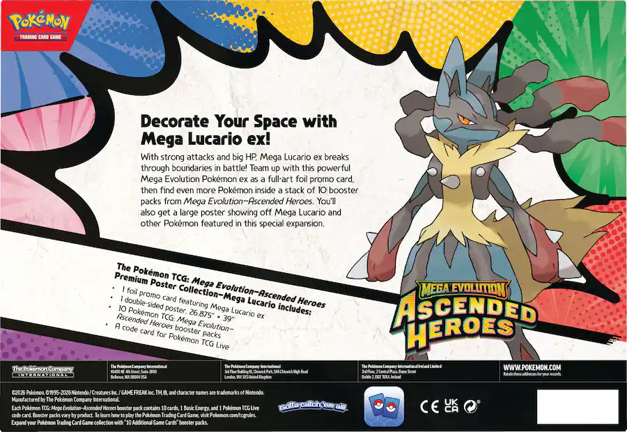Pokémon - Trading Card Game: Mega Evolution - Ascended Heroes Premium Poster Collection