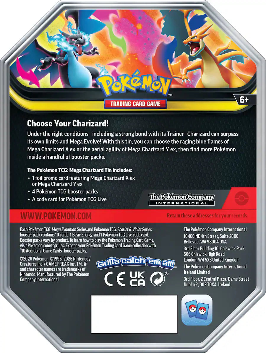 Pokémon - Mega Charizard Tin - (Styles May Vary)