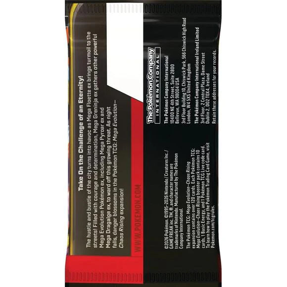 Pokemon Mega Evolution - Chaos Rising Booster Pack (style may vary)  FYE