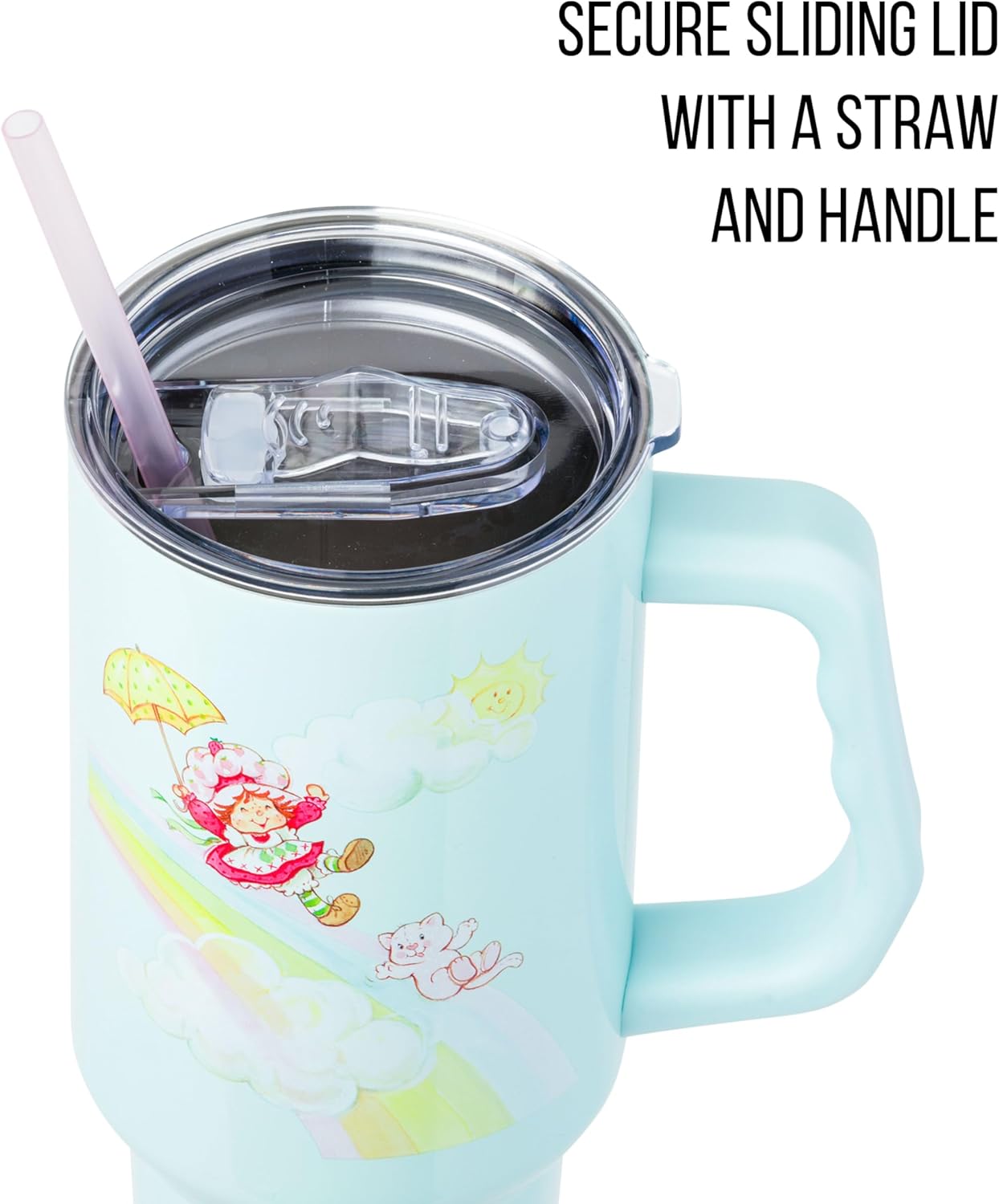 Strawberry Shortcake and Custard Stainless Steel Tumbler with Handle