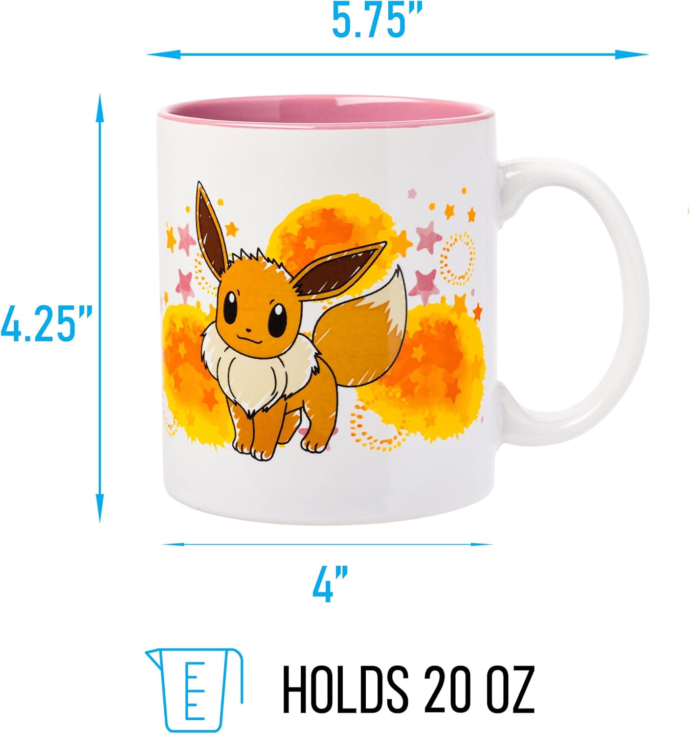 Pokemon Eevee Star Splatter Ceramic Mug
