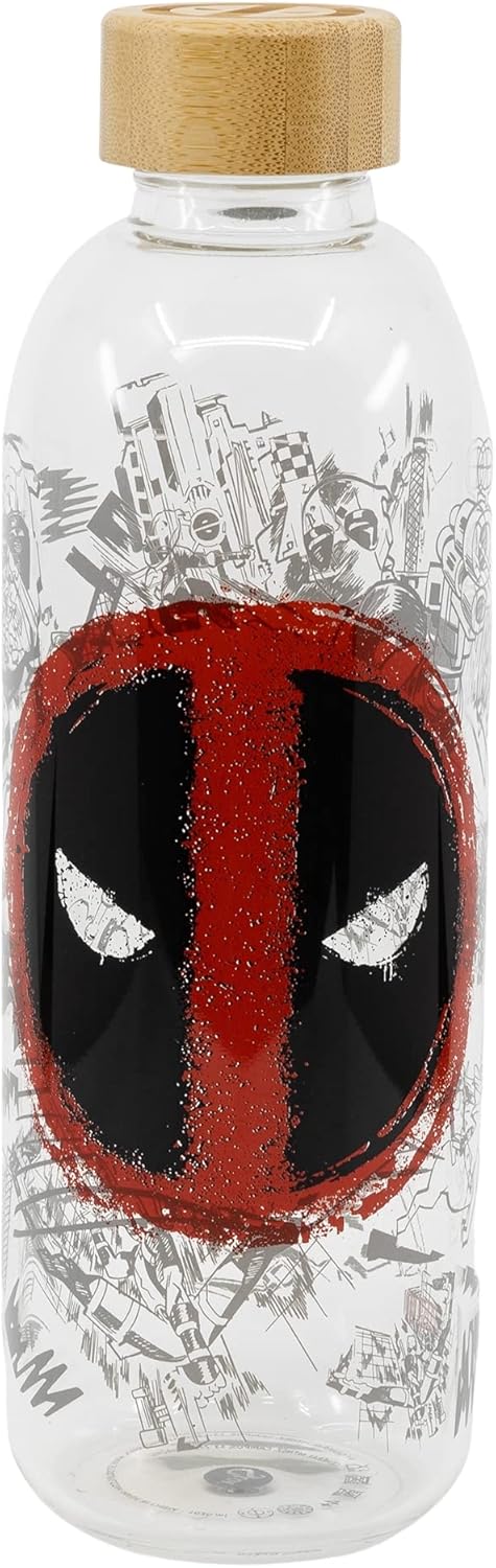 Deadpool Glass Bottle