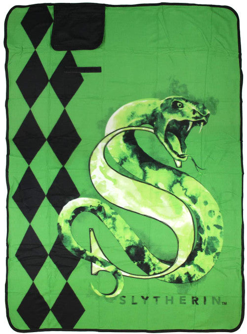Harry Potter Slytherin Picnic Blanket in Green