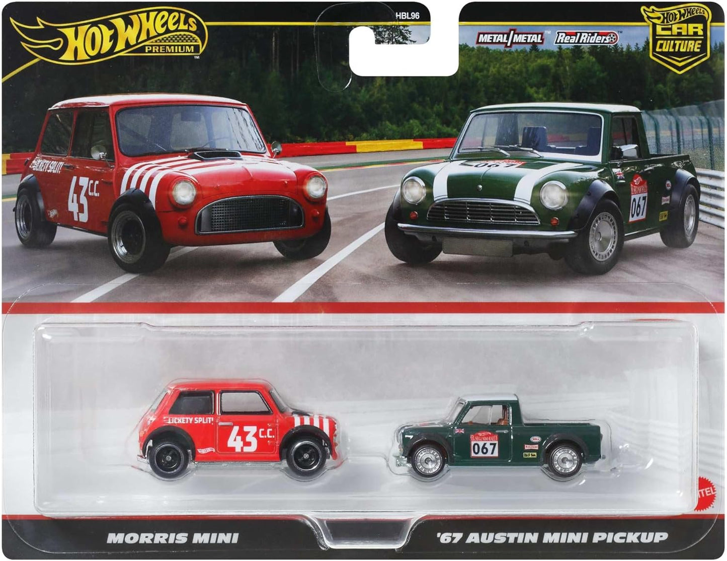 Hot Wheels Premium Car Culture Pack with Two 1:64 Scale Vehicles, Unique Couples, Real Riders, Metal/Metal Chassis, Collectors Toy