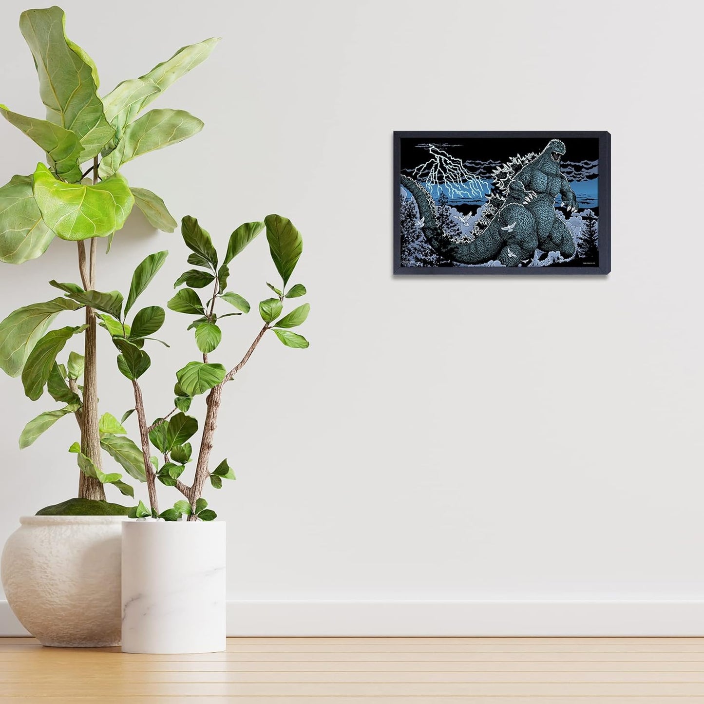 Godzilla Blue 11x17 MDF Wall Poster