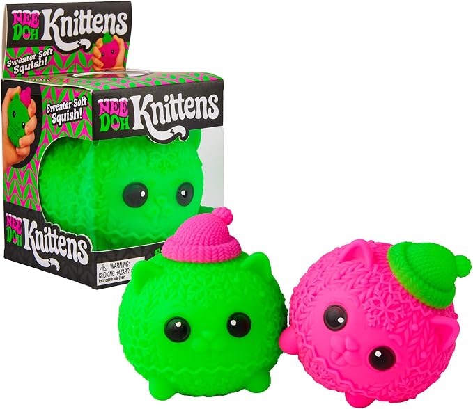 NeeDoh 2026 Squishmas Knittens Stress Ball [1 RANDOM Color]
