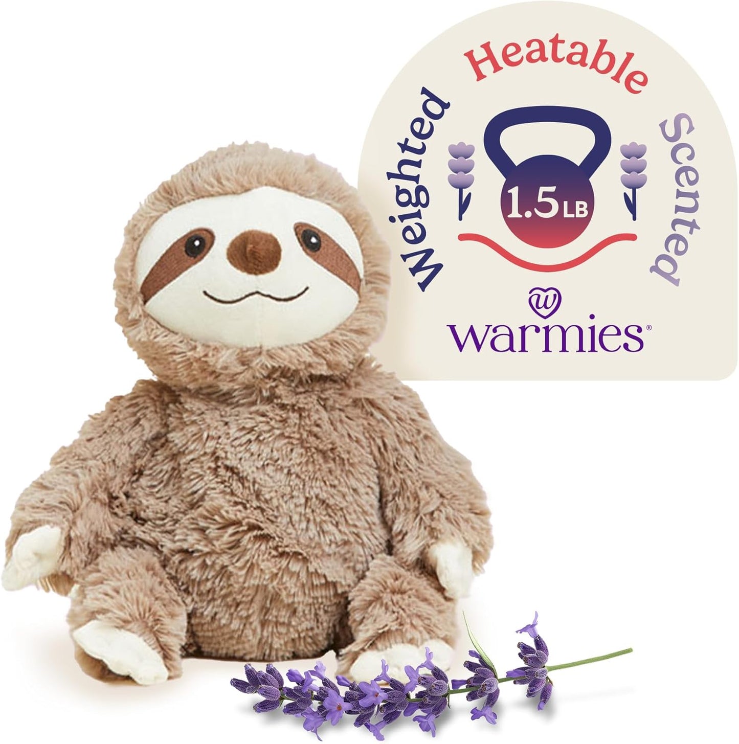 Warmies Microwavable Brown Sloth Plush