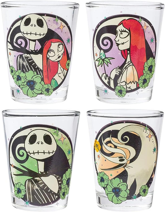 Disney Nightmare Before Christmas Mini Glass 4-Pack