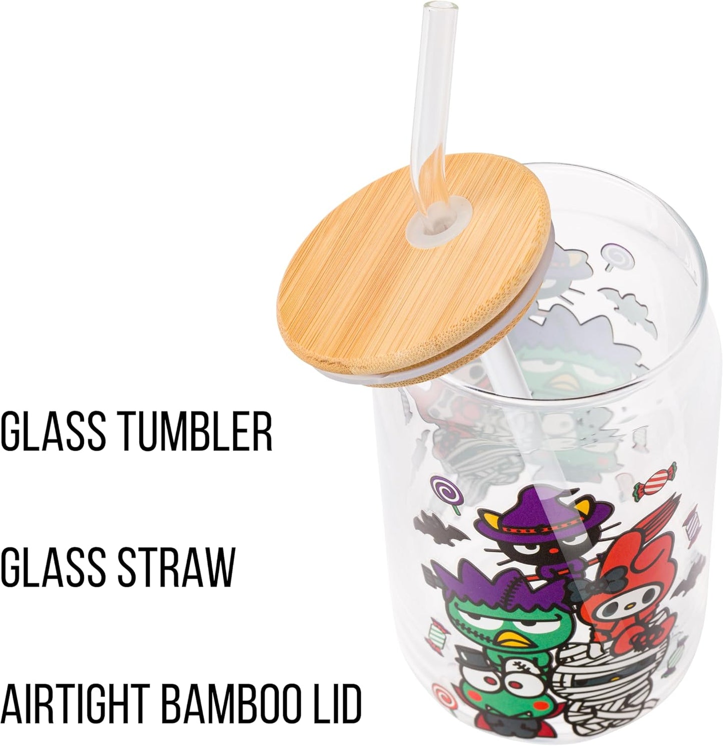 Sanrio Hello Kitty and Friends Keroppi, Glass Tumbler, 16oz