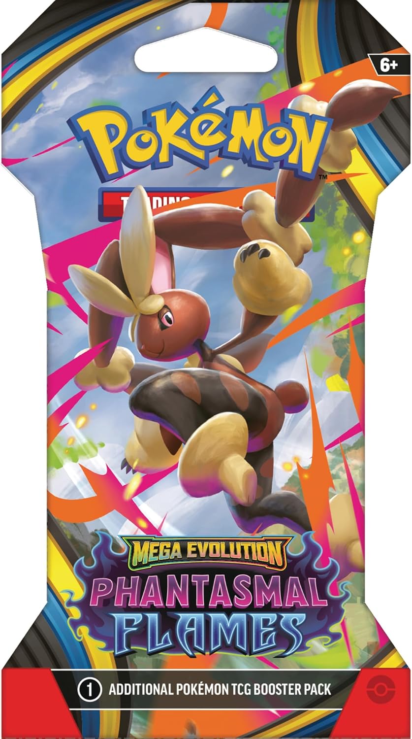 Pokemon Mega Evolution Phantasmal Flames Sleeved Booster Pack (style may vary)