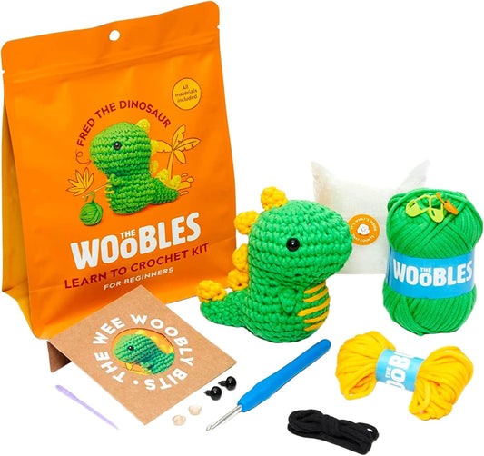 Woobles Beginners Crochet Kit - Fred the Dinosaur
