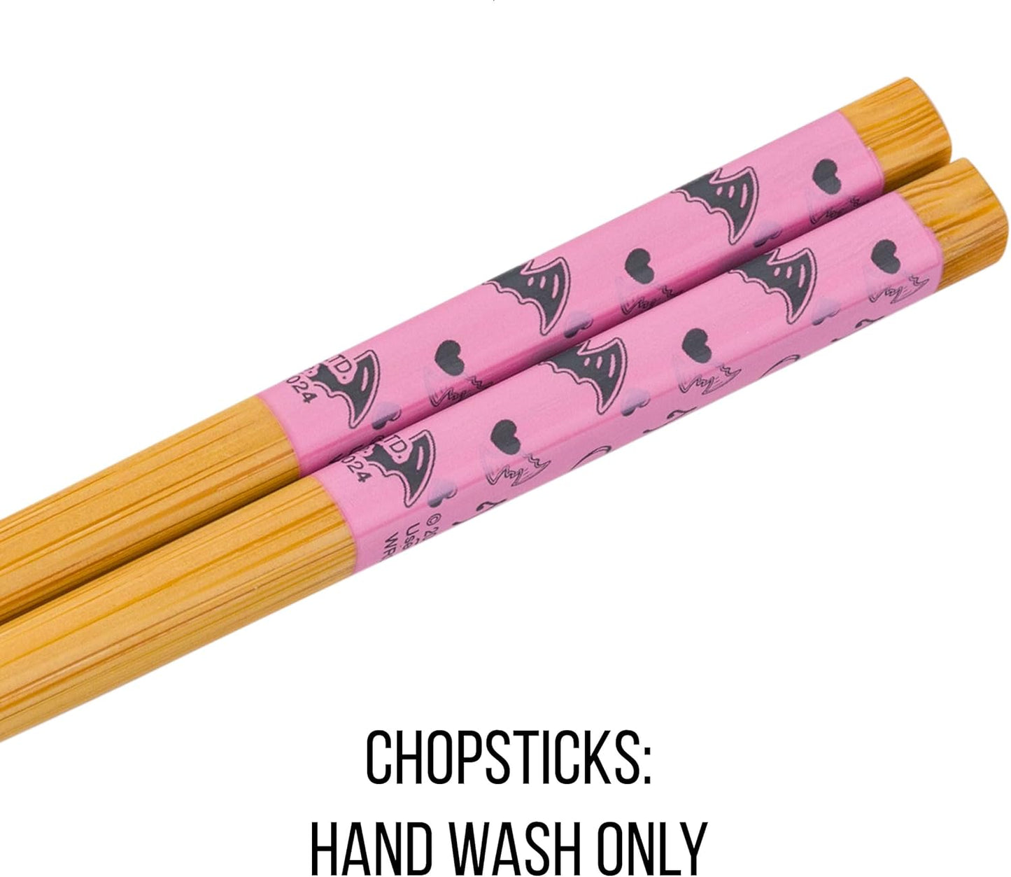 Sanrio Hello Kitty and Friends Kuromi Chocolate and Cherry Ceramic Bowl with Chopsticks