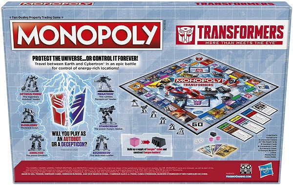 Monopoly: Transformers Edition Board Game