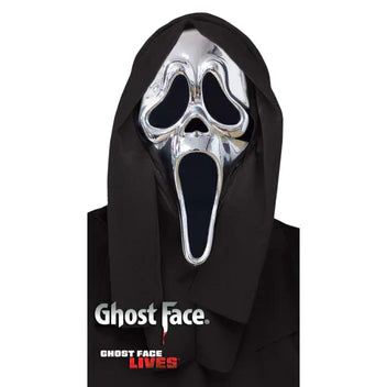 Scream Ghostface Silver Chrome Mask