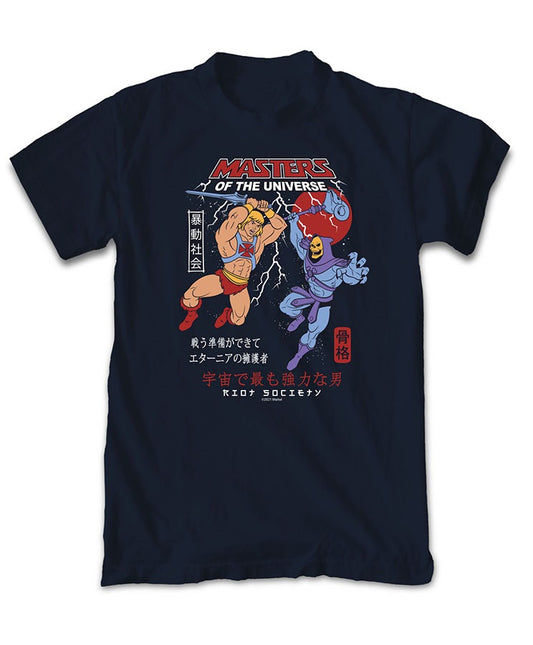 Riot Society - Masters of the Universe He-Man & Skeletor Fight Kanji T-Shirt
