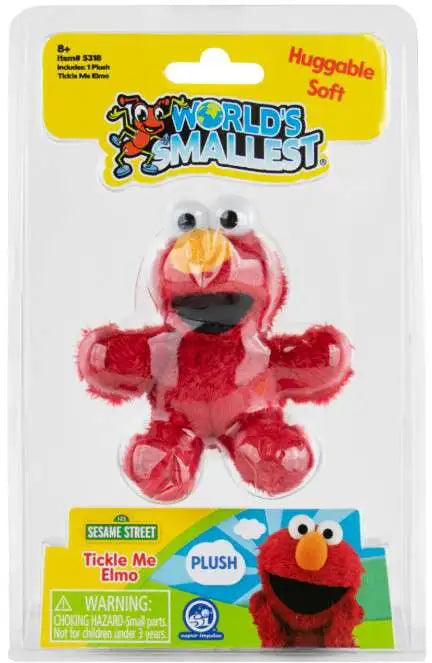 World's Smallest Sesame Street Tickle Me Elmo Plush Figure with