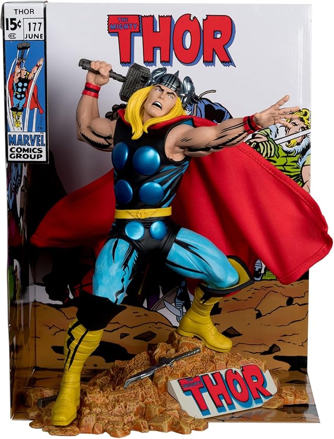 Marvel Thor 1:6th Scale Collectible with Scene & Comic (The Mighty Thor #177)