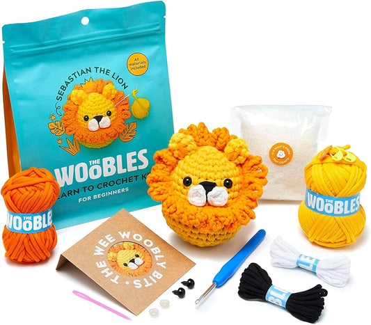Woobles Beginners Crochet Kit - Sebastian The Lion