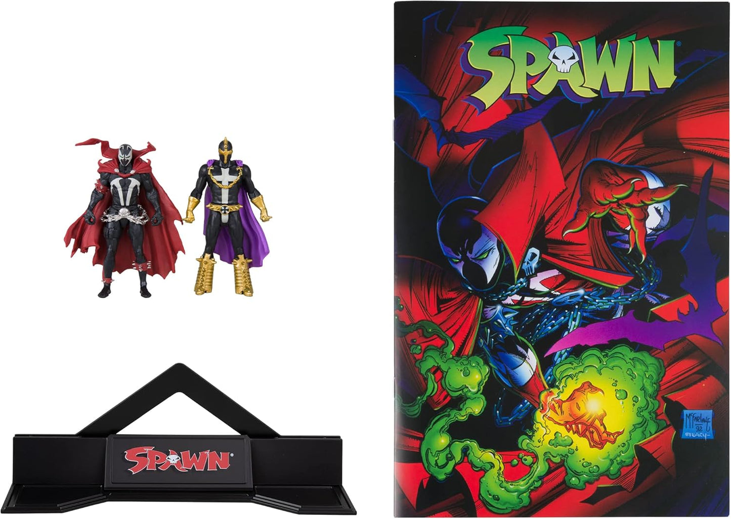 McFarlane Toys - Page Punchers - Spawn 3" Figure With Comic 2Pk - Wave 1 - Spawn And Anti-Spawn (Spawn #1)