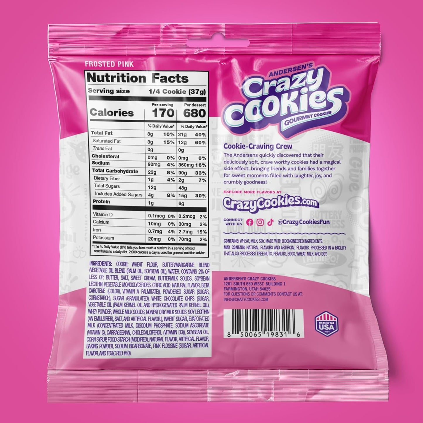 Crazy Cookies Frosted Pink Sugar Cookie Pack