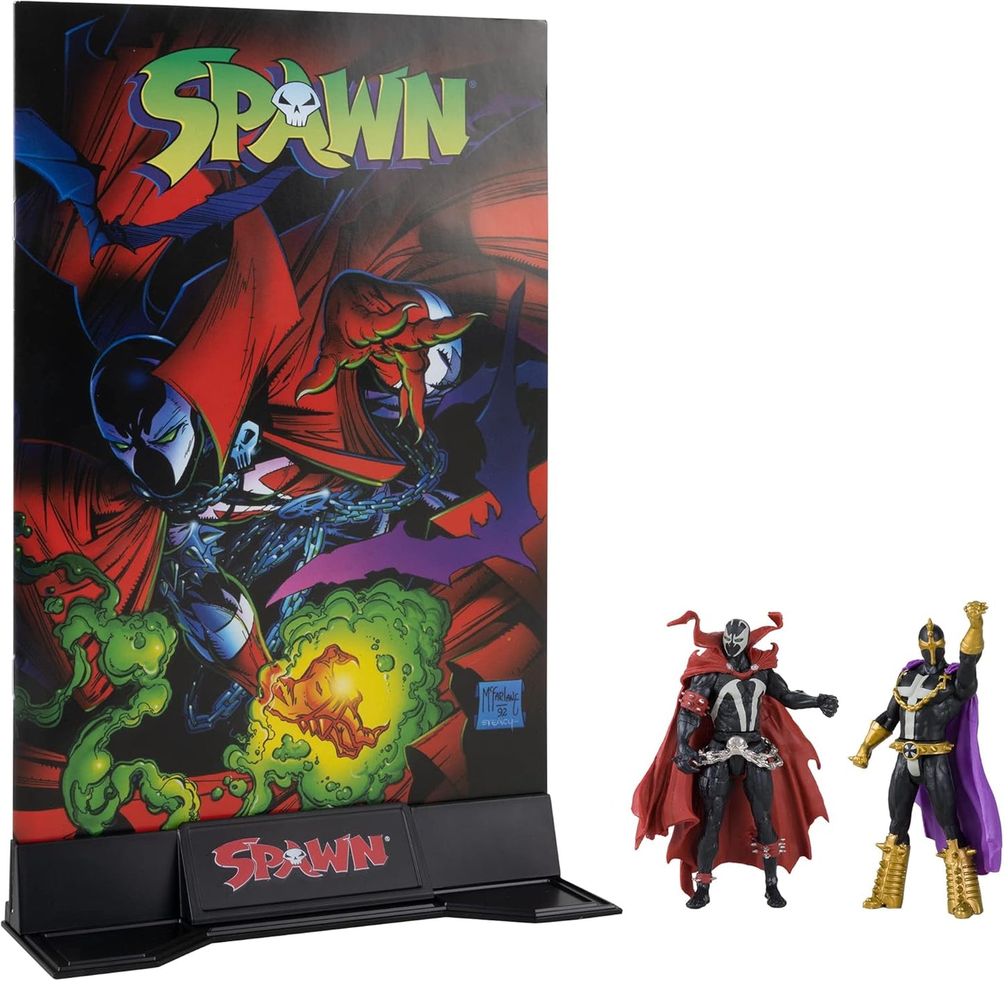 McFarlane Toys - Page Punchers - Spawn 3" Figure With Comic 2Pk - Wave 1 - Spawn And Anti-Spawn (Spawn #1)