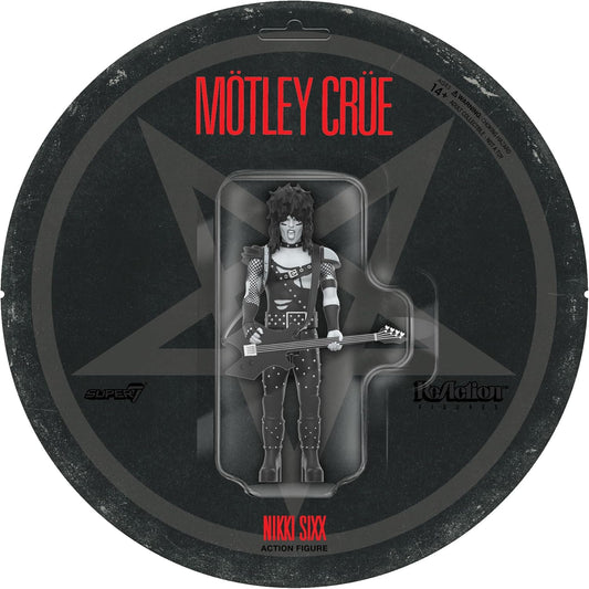 Motley Crue Reaction Figures Wave 02 - Nikki Sixx (Shout at The Devil - Black & White) Action Figure