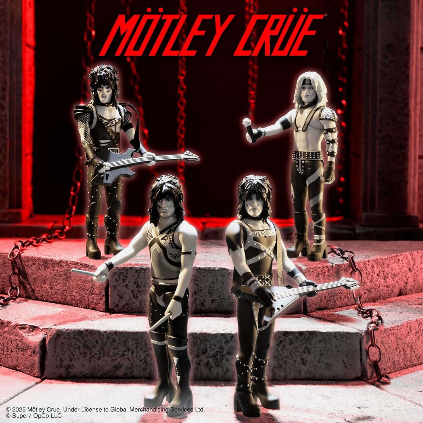 Motley Crue Reaction Figures Wave 02 - Mick Mars (Shout at The Devil - Black & White)