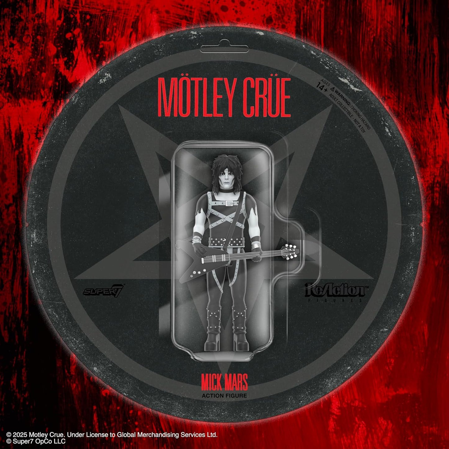 Motley Crue Reaction Figures Wave 02 - Mick Mars (Shout at The Devil - Black & White)