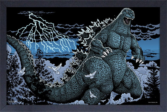 Godzilla Blue 11x17 MDF Wall Poster